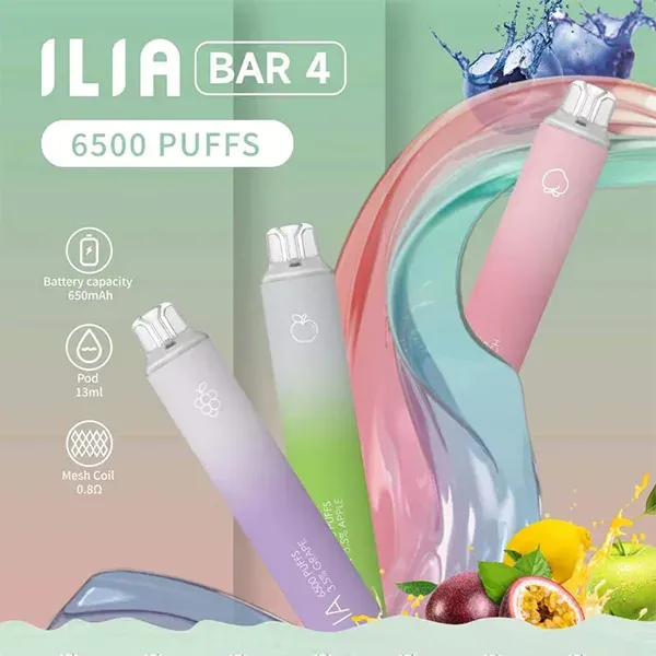 【24種口味】哩亞一次性 ILIA BAR 4 6500口拋棄式電子煙 台灣現貨